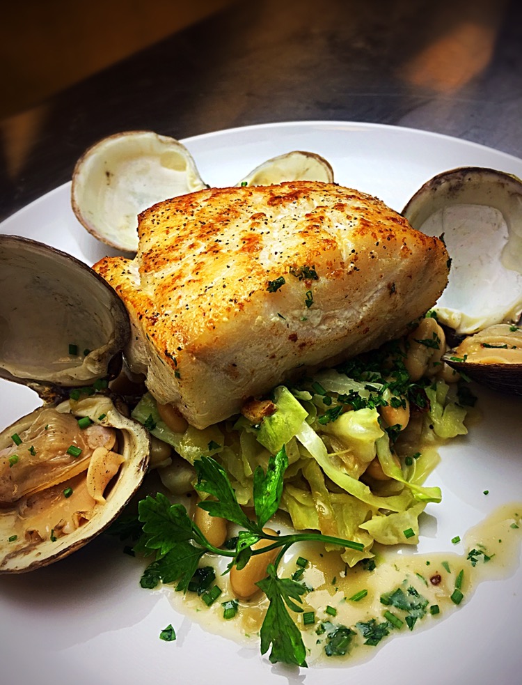 Haddock, Mussels, Braised Babbage & Sun-dried Tomatoes