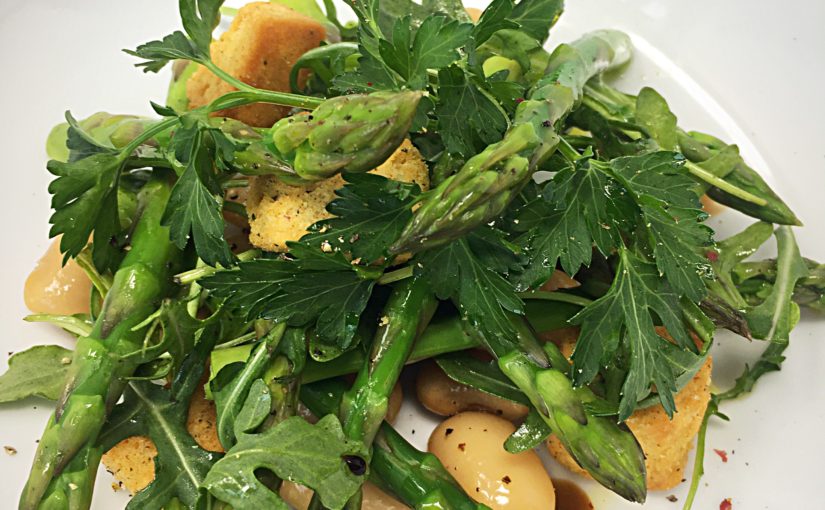 Asparagus & Bean Salad with Balsamic Parsley Dressing